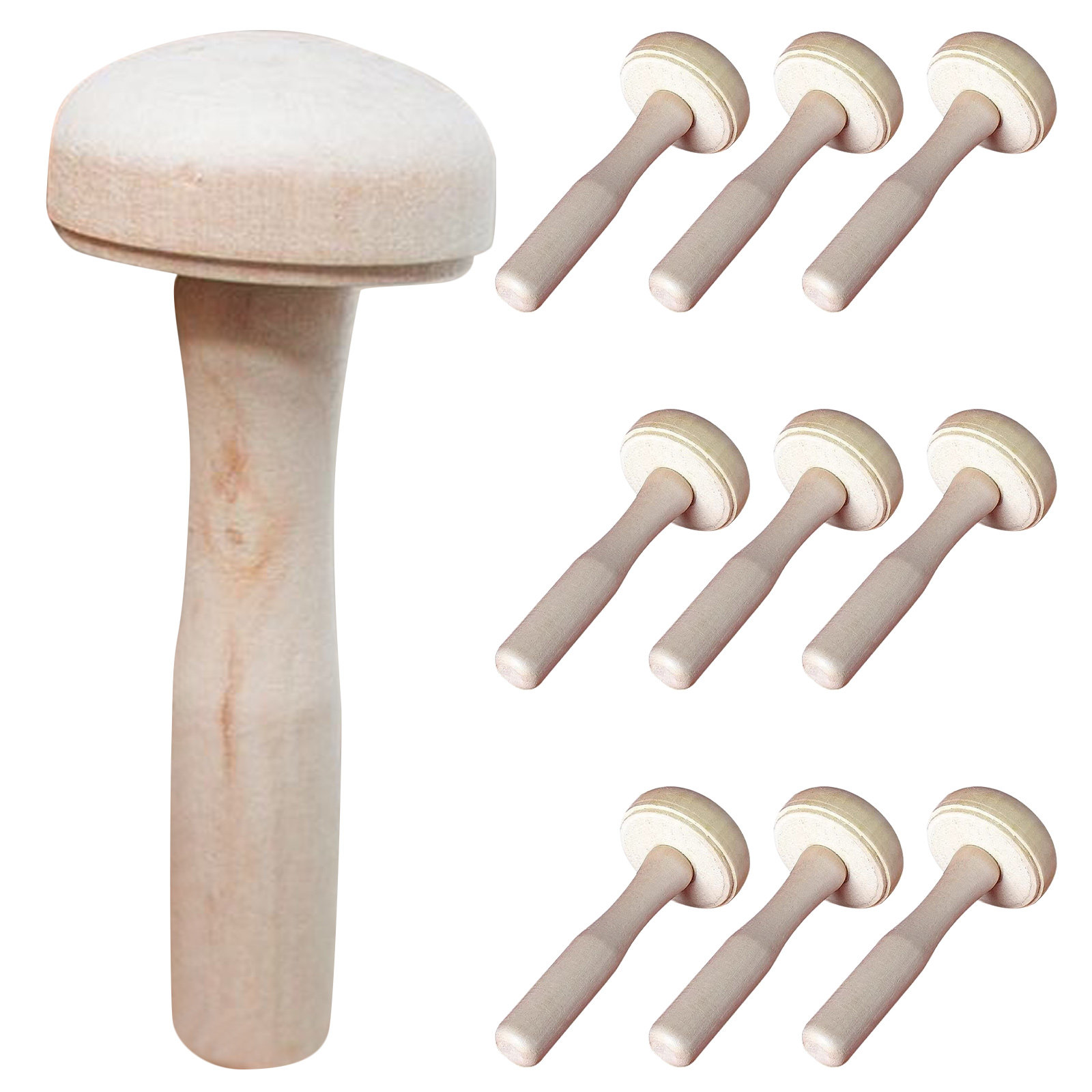 10Pcs Children Wooden Mushroom - đánh giá và giá Tools Workshop For Kids