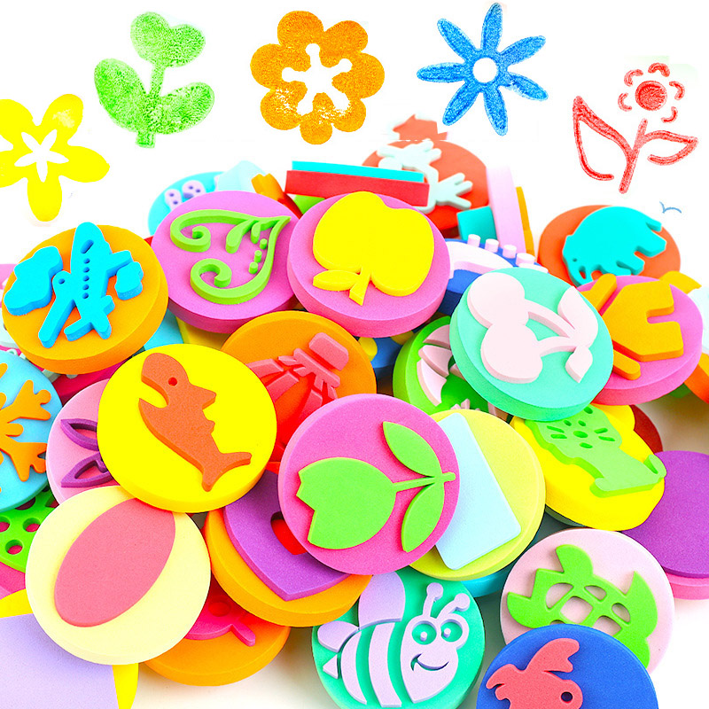 6Pcs/bag Foam Stamps for Paint - đánh giá và giá Tools Workshop For Kids