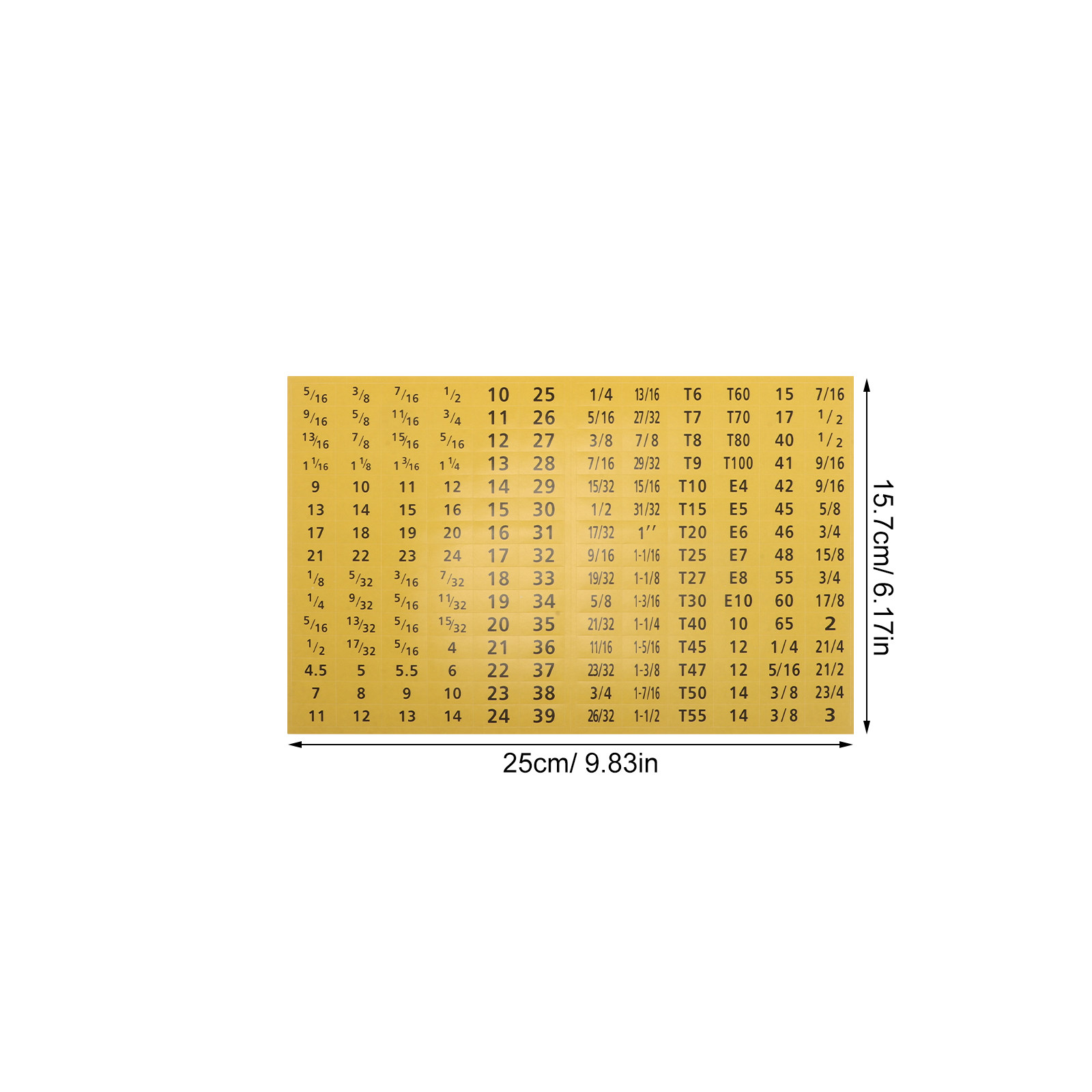 20Sheets Socket Wrench Sticker - đánh giá và giá Tool Workshop